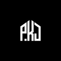 pkj-Buchstaben-Design. pkj-Buchstaben-Logo-Design auf schwarzem Hintergrund. pkj kreative Initialen schreiben Logo-Konzept. pkj-Buchstaben-Design. pkj-Buchstaben-Logo-Design auf schwarzem Hintergrund. p vektor