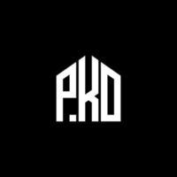 pko-Buchstaben-Design.pko-Buchstaben-Logo-Design auf schwarzem Hintergrund. pko kreative Initialen schreiben Logo-Konzept. PKO-Buchstaben-Design. vektor