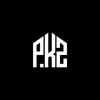 pkz-Buchstaben-Logo-Design auf schwarzem Hintergrund. pkz kreative Initialen schreiben Logo-Konzept. pkz Briefgestaltung. vektor