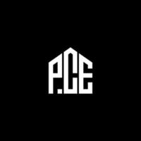 PCE-Brief-Design.PCE-Brief-Logo-Design auf schwarzem Hintergrund. pc kreative Initialen schreiben Logo-Konzept. PCE-Brief-Design.PCE-Brief-Logo-Design auf schwarzem Hintergrund. p vektor