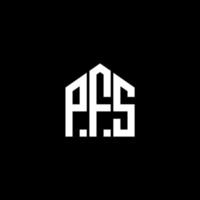 pfs-Buchstaben-Logo-Design auf schwarzem Hintergrund. pfs kreative Initialen schreiben Logo-Konzept. pfs Briefgestaltung. vektor