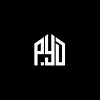 pyd-Buchstaben-Design. pyd-Buchstaben-Logo-Design auf schwarzem Hintergrund. pyd kreative Initialen schreiben Logo-Konzept. pyd Briefdesign. vektor