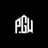pgw-Buchstaben-Design. pgw-Buchstaben-Logo-Design auf schwarzem Hintergrund. pgw kreative Initialen schreiben Logo-Konzept. pgw-Buchstaben-Design. pgw-Buchstaben-Logo-Design auf schwarzem Hintergrund. p vektor