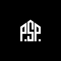 PSP-Brief-Logo-Design auf schwarzem Hintergrund. psp kreative Initialen schreiben Logo-Konzept. PSP-Briefgestaltung. vektor