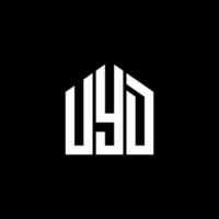 uyd brev logotyp design på svart bakgrund. uyd kreativa initialer brev logotyp koncept. uyd bokstavsdesign. vektor