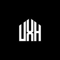 uxh brev logotyp design på svart bakgrund. uxh kreativa initialer brev logotyp koncept. uxh bokstavsdesign. vektor