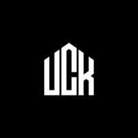 uck-Buchstaben-Logo-Design auf schwarzem Hintergrund. uck kreative Initialen schreiben Logo-Konzept. uck Briefgestaltung. vektor