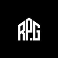RPG-Brief-Logo-Design auf schwarzem Hintergrund. rpg kreative initialen schreiben logokonzept. RPG-Buchstaben-Design. vektor