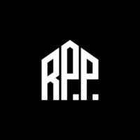 rpp-Buchstaben-Logo-Design auf schwarzem Hintergrund. rpp kreative Initialen schreiben Logo-Konzept. rpp Briefgestaltung. vektor