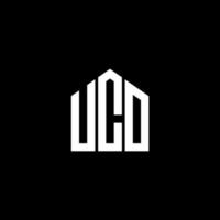 uco-Buchstaben-Logo-Design auf schwarzem Hintergrund. uco kreative Initialen schreiben Logo-Konzept. uco Briefgestaltung. vektor