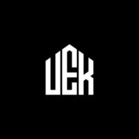 uek brev logotyp design på svart bakgrund. uek kreativa initialer brev logotyp koncept. uek bokstav design. vektor