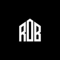 rob-brief-design.rob-brief-logo-design auf schwarzem hintergrund. rob kreative Initialen schreiben Logo-Konzept. rob-brief-design.rob-brief-logo-design auf schwarzem hintergrund. r vektor