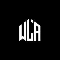 wla-Brief-Logo-Design auf schwarzem Hintergrund. wla kreative Initialen schreiben Logo-Konzept. wla Briefgestaltung. vektor