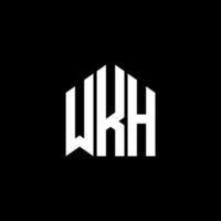 wkh-Buchstaben-Logo-Design auf schwarzem Hintergrund. wkh kreative Initialen schreiben Logo-Konzept. wkh Briefgestaltung. vektor