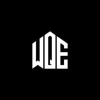 wqe brev logotyp design på svart bakgrund. wqe kreativa initialer brev logotyp koncept. wqe bokstavsdesign. vektor