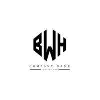 bwh-Buchstaben-Logo-Design mit Polygonform. bwh Polygon- und Würfelform-Logo-Design. bwh Sechseck-Vektor-Logo-Vorlage in weißen und schwarzen Farben. bwh monogramm, geschäfts- und immobilienlogo. vektor