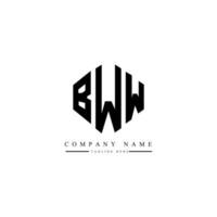 bww-Buchstaben-Logo-Design mit Polygonform. bww Polygon- und Würfelform-Logo-Design. bww Sechseck-Vektor-Logo-Vorlage in weißen und schwarzen Farben. bww monogramm, geschäfts- und immobilienlogo. vektor
