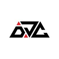 djc-Dreieck-Buchstaben-Logo-Design mit Dreiecksform. DJC-Dreieck-Logo-Design-Monogramm. DJC-Dreieck-Vektor-Logo-Vorlage mit roter Farbe. djc dreieckiges Logo einfaches, elegantes und luxuriöses Logo. djc vektor