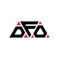 dfo-Dreieck-Buchstaben-Logo-Design mit Dreiecksform. dfo-Dreieck-Logo-Design-Monogramm. DFO-Dreieck-Vektor-Logo-Vorlage mit roter Farbe. dfo dreieckiges Logo einfaches, elegantes und luxuriöses Logo. dfo vektor