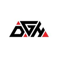dgh-Dreieck-Buchstaben-Logo-Design mit Dreiecksform. dgh-Dreieck-Logo-Design-Monogramm. dgh-Dreieck-Vektor-Logo-Vorlage mit roter Farbe. dgh dreieckiges Logo einfaches, elegantes und luxuriöses Logo. dgh vektor