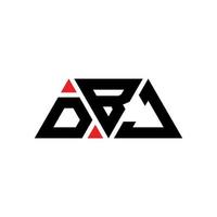 dbj-Dreieck-Buchstaben-Logo-Design mit Dreiecksform. dbj-Dreieck-Logo-Design-Monogramm. dbj-Dreieck-Vektor-Logo-Vorlage mit roter Farbe. dbj dreieckiges Logo einfaches, elegantes und luxuriöses Logo. dbj vektor