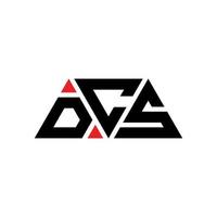 dcs-Dreieck-Buchstaben-Logo-Design mit Dreiecksform. DCS-Dreieck-Logo-Design-Monogramm. DCS-Dreieck-Vektor-Logo-Vorlage mit roter Farbe. dcs dreieckiges Logo einfaches, elegantes und luxuriöses Logo. Gleichstrom vektor