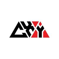 cxy triangel bokstavslogotypdesign med triangelform. cxy triangel logotyp design monogram. cxy triangel vektor logotyp mall med röd färg. cxy triangulär logotyp enkel, elegant och lyxig logotyp. cxy