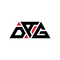 Dag-Dreieck-Buchstaben-Logo-Design mit Dreiecksform. Dag-Dreieck-Logo-Design-Monogramm. Dag-Dreieck-Vektor-Logo-Vorlage mit roter Farbe. dag dreieckiges logo einfaches, elegantes und luxuriöses logo. dag vektor