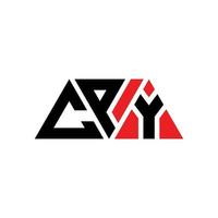 cpy Dreiecksbuchstaben-Logo-Design mit Dreiecksform. cpy-Dreieck-Logo-Design-Monogramm. Cpy-Dreieck-Vektor-Logo-Vorlage mit roter Farbe. cpy dreieckiges Logo einfaches, elegantes und luxuriöses Logo. kopieren vektor