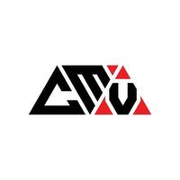 CMV-Dreieck-Buchstaben-Logo-Design mit Dreiecksform. CMV-Dreieck-Logo-Design-Monogramm. CMV-Dreieck-Vektor-Logo-Vorlage mit roter Farbe. CMV dreieckiges Logo einfaches, elegantes und luxuriöses Logo. cmv vektor