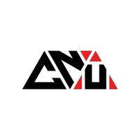 CNU-Dreieck-Buchstaben-Logo-Design mit Dreiecksform. Cnu-Dreieck-Logo-Design-Monogramm. CNU-Dreieck-Vektor-Logo-Vorlage mit roter Farbe. cnu dreieckiges Logo einfaches, elegantes und luxuriöses Logo. cnu vektor