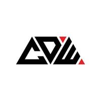 CDW-Dreieck-Buchstaben-Logo-Design mit Dreiecksform. CDW-Dreieck-Logo-Design-Monogramm. CDW-Dreieck-Vektor-Logo-Vorlage mit roter Farbe. cdw dreieckiges Logo einfaches, elegantes und luxuriöses Logo. CDW vektor