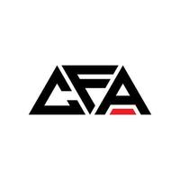 CFA-Dreieck-Buchstaben-Logo-Design mit Dreiecksform. CFA-Dreieck-Logo-Design-Monogramm. CFA-Dreieck-Vektor-Logo-Vorlage mit roter Farbe. dreieckiges cfa-logo einfaches, elegantes und luxuriöses logo. cfa vektor