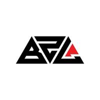 bzl-Dreieck-Buchstaben-Logo-Design mit Dreiecksform. bzl-Dreieck-Logo-Design-Monogramm. bzl-Dreieck-Vektor-Logo-Vorlage mit roter Farbe. bzl dreieckiges Logo einfaches, elegantes und luxuriöses Logo. bzl vektor