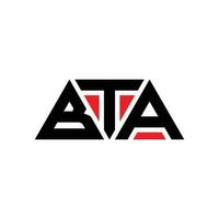 BTA-Dreieck-Buchstaben-Logo-Design mit Dreiecksform. Bta-Dreieck-Logo-Design-Monogramm. Bta-Dreieck-Vektor-Logo-Vorlage mit roter Farbe. bta dreieckiges logo einfaches, elegantes und luxuriöses logo. bta vektor