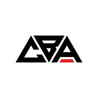 CBA-Dreieck-Buchstaben-Logo-Design mit Dreiecksform. CBA-Dreieck-Logo-Design-Monogramm. CBA-Dreieck-Vektor-Logo-Vorlage mit roter Farbe. cba dreieckiges logo einfaches, elegantes und luxuriöses logo. cba vektor