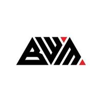 BWM-Dreieck-Buchstaben-Logo-Design mit Dreiecksform. BWM-Dreieck-Logo-Design-Monogramm. BWM-Dreieck-Vektor-Logo-Vorlage mit roter Farbe. dreieckiges bwm-logo einfaches, elegantes und luxuriöses logo. bwm vektor