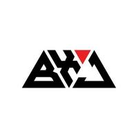 bxj Dreiecksbuchstaben-Logo-Design mit Dreiecksform. bxj-Dreieck-Logo-Design-Monogramm. bxj-Dreieck-Vektor-Logo-Vorlage mit roter Farbe. bxj dreieckiges Logo einfaches, elegantes und luxuriöses Logo. bxj vektor