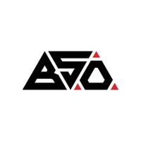 bso Dreiecksbuchstaben-Logo-Design mit Dreiecksform. bso-Dreieck-Logo-Design-Monogramm. bso-Dreieck-Vektor-Logo-Vorlage mit roter Farbe. bso dreieckiges Logo einfaches, elegantes und luxuriöses Logo. bso vektor
