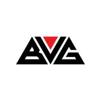 bvg Dreiecksbuchstaben-Logo-Design mit Dreiecksform. BVG-Dreieck-Logo-Design-Monogramm. BVG-Dreieck-Vektor-Logo-Vorlage mit roter Farbe. bvg dreieckiges Logo einfaches, elegantes und luxuriöses Logo. bvg vektor