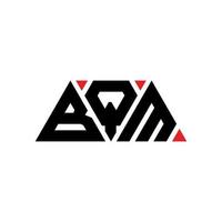 bqm triangel bokstavslogotypdesign med triangelform. bqm triangel logotyp design monogram. bqm triangel vektor logotyp mall med röd färg. bqm triangulär logotyp enkel, elegant och lyxig logotyp. bqm