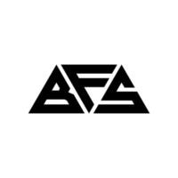 bfs Dreiecksbuchstaben-Logo-Design mit Dreiecksform. bfs-Dreieck-Logo-Design-Monogramm. bfs-Dreieck-Vektor-Logo-Vorlage mit roter Farbe. bfs dreieckiges Logo einfaches, elegantes und luxuriöses Logo. Freunde vektor