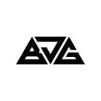 bjg Dreiecksbuchstaben-Logo-Design mit Dreiecksform. bjg dreieck logo design monogramm. Bjg-Dreieck-Vektor-Logo-Vorlage mit roter Farbe. bjg dreieckiges Logo einfaches, elegantes und luxuriöses Logo. bjg vektor