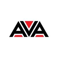 Ava-Dreieck-Buchstaben-Logo-Design mit Dreiecksform. Ava-Dreieck-Logo-Design-Monogramm. Ava-Dreieck-Vektor-Logo-Vorlage mit roter Farbe. ava dreieckiges logo einfaches, elegantes und luxuriöses logo. Ava vektor