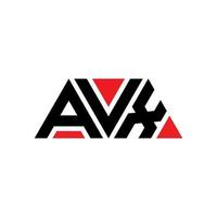 avx-Dreieck-Buchstaben-Logo-Design mit Dreiecksform. Avx-Dreieck-Logo-Design-Monogramm. Avx-Dreieck-Vektor-Logo-Vorlage mit roter Farbe. avx dreieckiges Logo einfaches, elegantes und luxuriöses Logo. Avx vektor