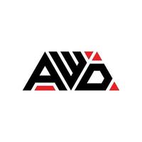 awd-Dreieck-Buchstaben-Logo-Design mit Dreiecksform. AWD-Dreieck-Logo-Design-Monogramm. AWD-Dreieck-Vektor-Logo-Vorlage mit roter Farbe. awd dreieckiges Logo einfaches, elegantes und luxuriöses Logo. ach vektor
