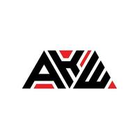 akw-Dreieck-Buchstaben-Logo-Design mit Dreiecksform. akw-Dreieck-Logo-Design-Monogramm. akw-Dreieck-Vektor-Logo-Vorlage mit roter Farbe. akw dreieckiges Logo einfaches, elegantes und luxuriöses Logo. akw vektor