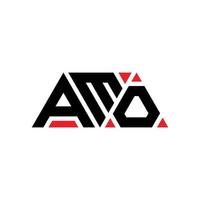 Amo-Dreieck-Buchstaben-Logo-Design mit Dreiecksform. Amo-Dreieck-Logo-Design-Monogramm. Amo-Dreieck-Vektor-Logo-Vorlage mit roter Farbe. amo dreieckiges Logo einfaches, elegantes und luxuriöses Logo. am vektor