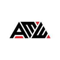 amw Dreiecksbuchstaben-Logo-Design mit Dreiecksform. Amw-Dreieck-Logo-Design-Monogramm. Amw-Dreieck-Vektor-Logo-Vorlage mit roter Farbe. amw dreieckiges logo einfaches, elegantes und luxuriöses logo. amw vektor