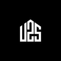 uzs-Buchstaben-Design. uzs-Brief-Logo-Design auf schwarzem Hintergrund. uzs kreatives Initialen-Buchstaben-Logo-Konzept. uzs-Buchstaben-Design. uzs-Brief-Logo-Design auf schwarzem Hintergrund. u vektor